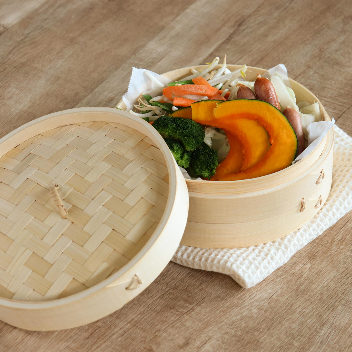 パール金属 中華せいろ 21cm 竹製 中華家 （ 蒸し器 竹 蒸籠 セイロ