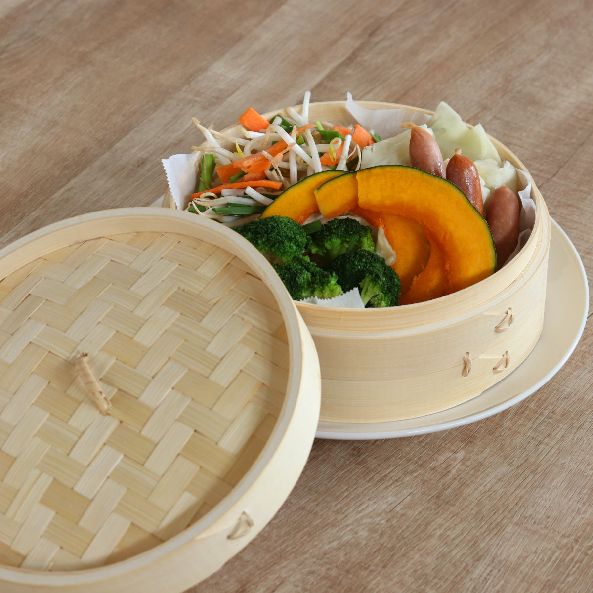 パール金属 中華せいろ 21cm 竹製 中華家 （ 蒸し器 竹 蒸籠 セイロ