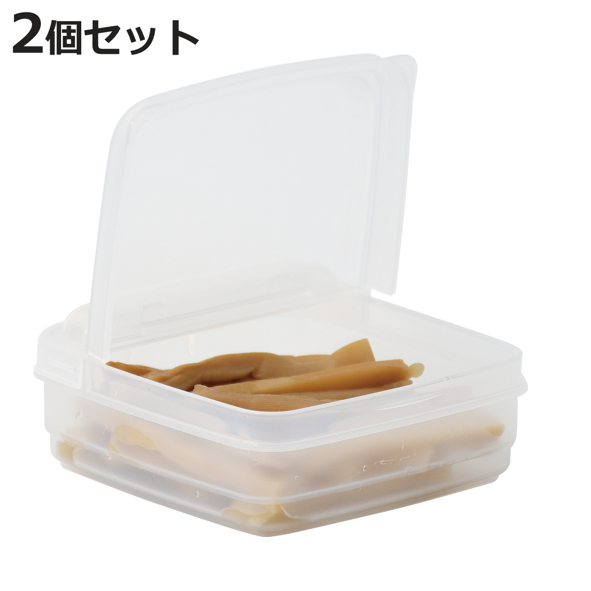 パール金属 保存容器 中華家 PC蓋が立つ薬味容器2個組 （ 容器