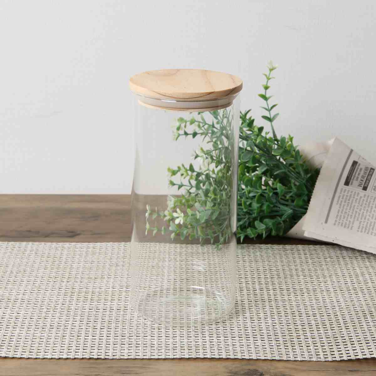 不二貿易（Fuji Boeki） 保存容器 1.3L 木蓋耐熱キャニスター