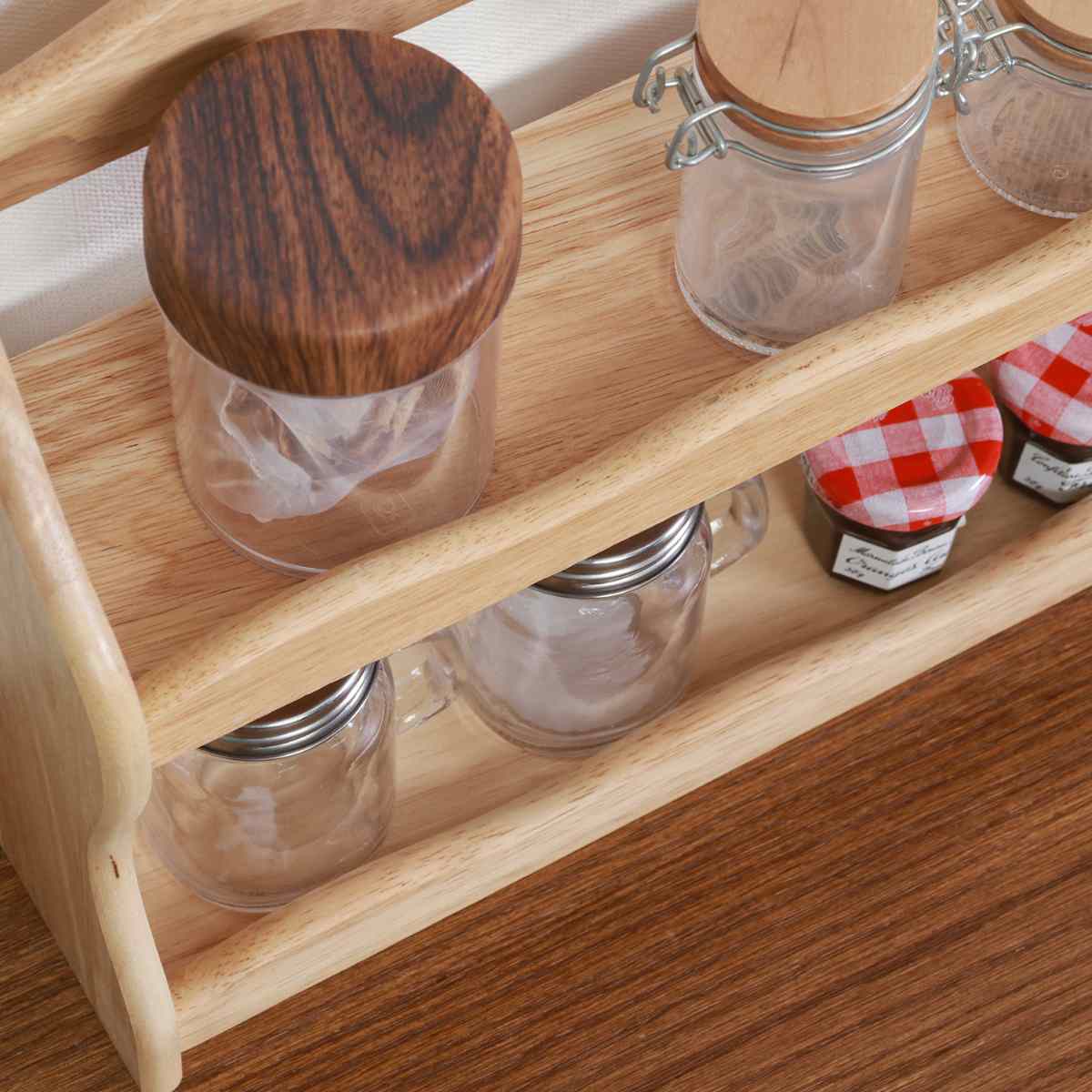 不二貿易（Fuji Boeki） 調味料ラック 木製 スパイスラック ボヌール 2