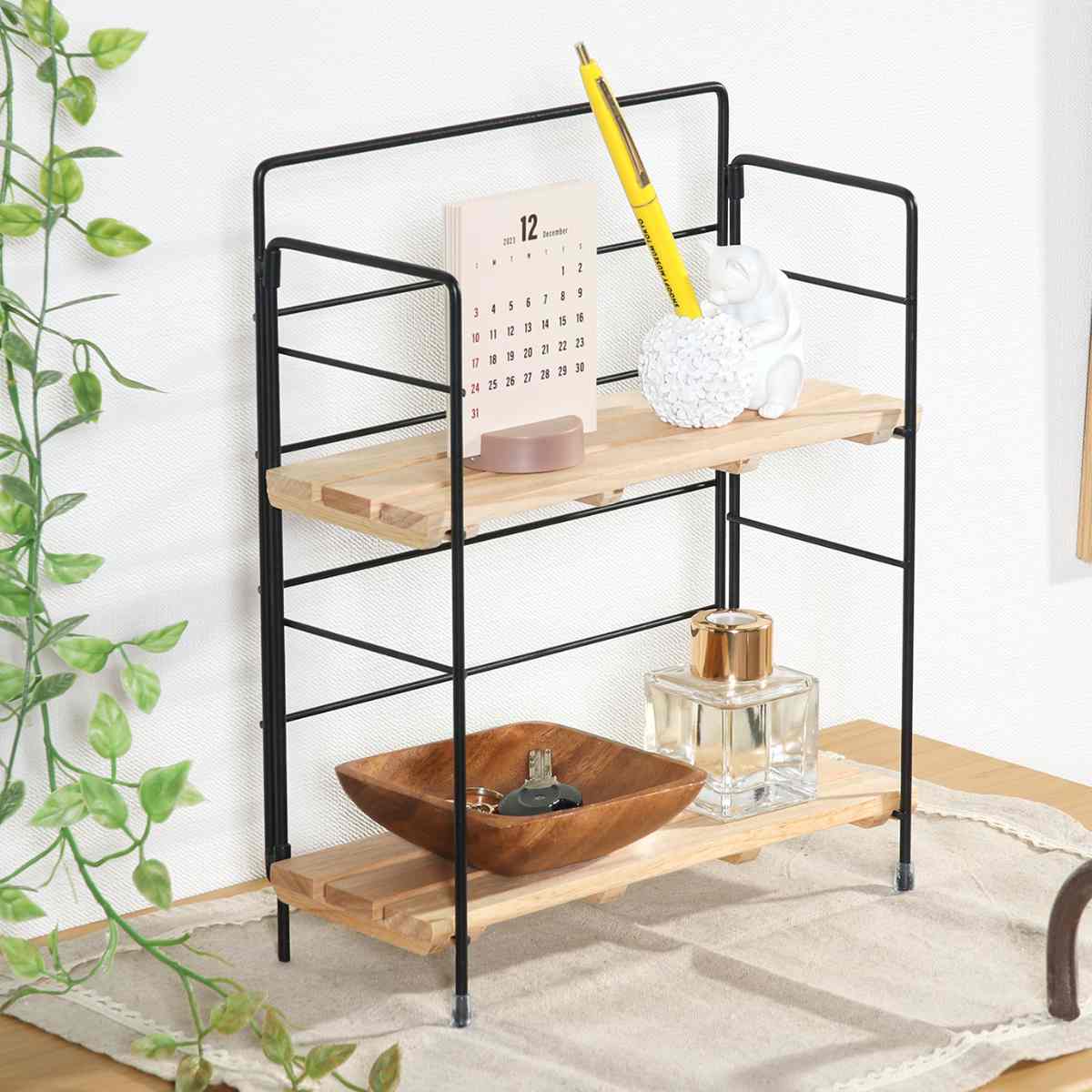 不二貿易（Fuji Boeki） 調味料ラック ウッドミニシェルフ （ 天然木