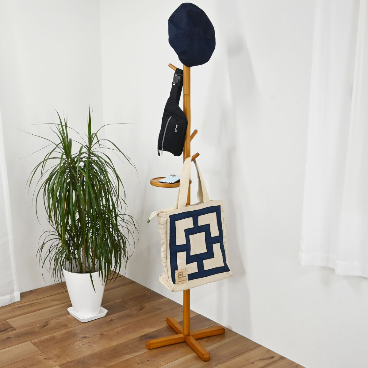 フクダクラフト ポールハンガー 天然木 北欧 （ ハンガーラック コート