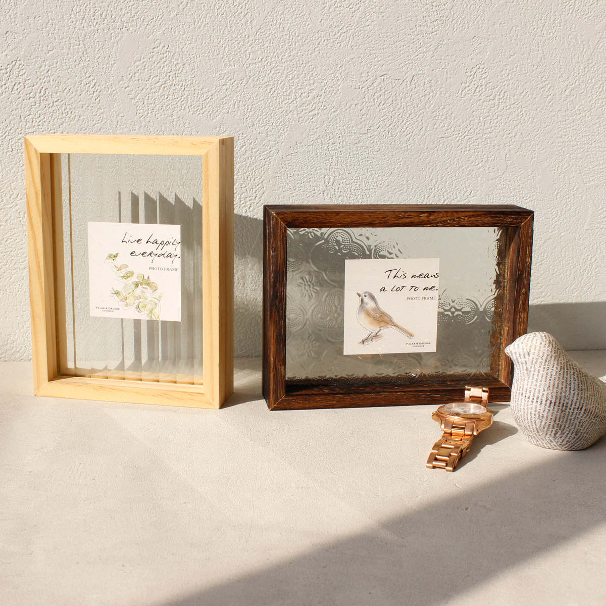 パラデック フォトフレーム ベゴニア レトロガラス L判 ポストカード