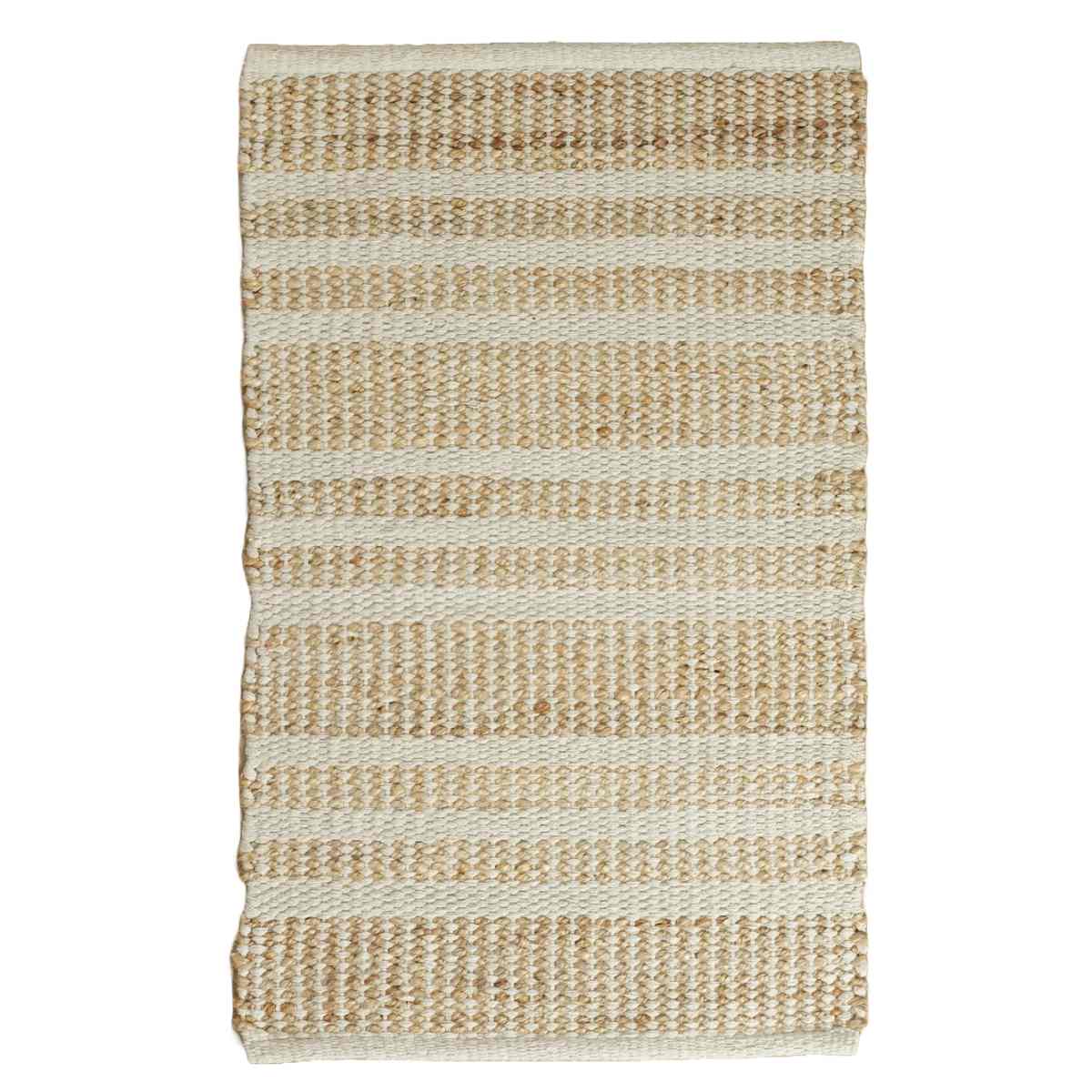 ラグ ジュートラグ 160×230cm ボーダー ホットカーペット対応 （ ラグマット 絨毯 マット 長方形 床暖対応 天然素材 アクセントラグ ）