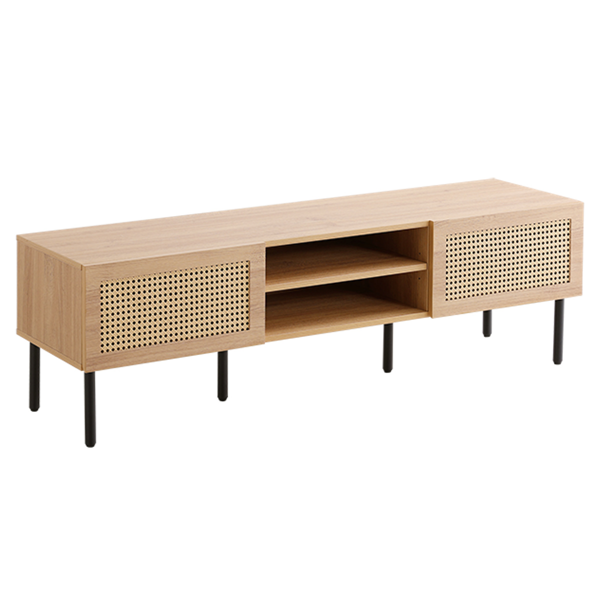 【完成品】ラタン ナチュラル テレビ台 140cm 幅140］ ラタン素材 テレビ台 ナチュラル TVボード｜天然ラタン