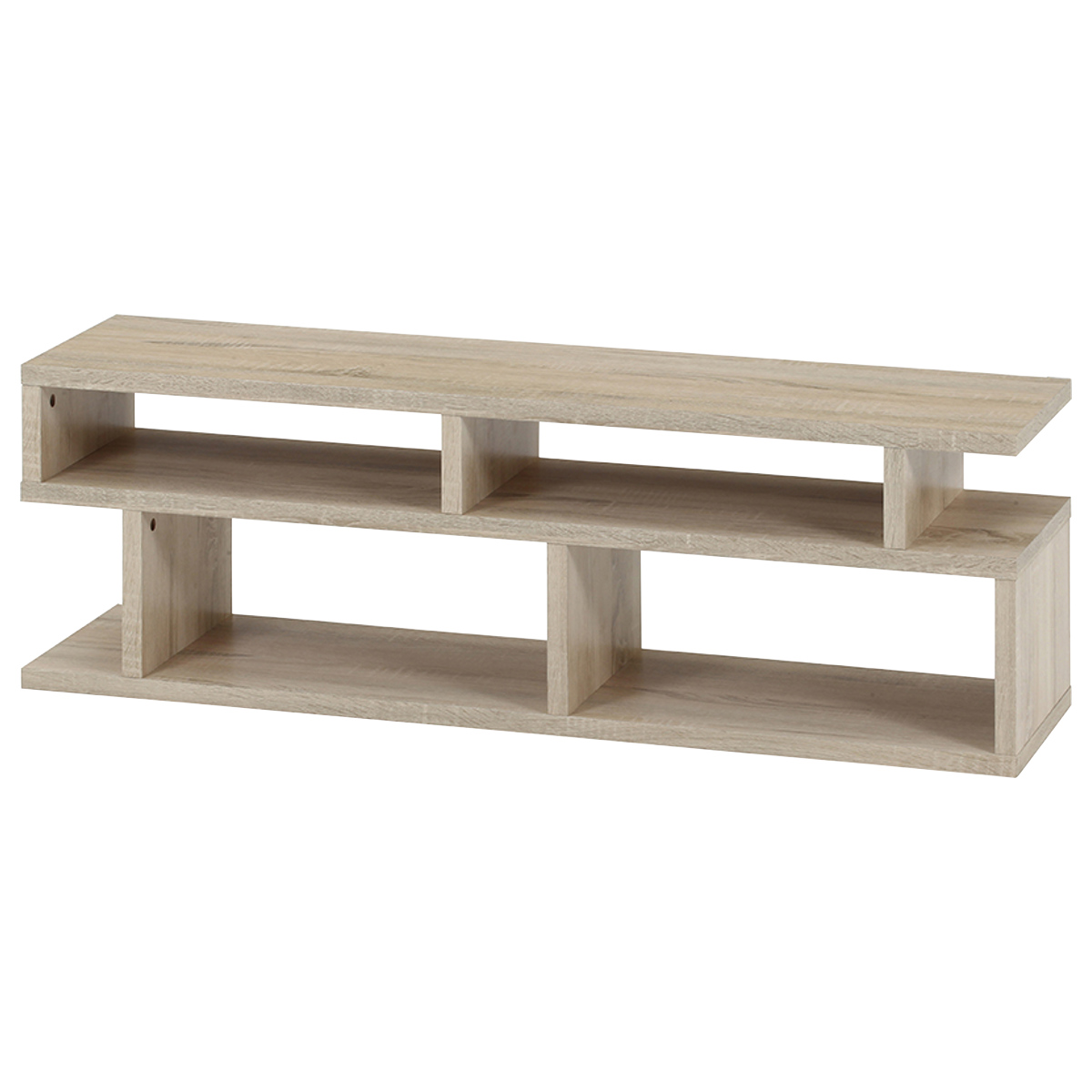 不二貿易（Fuji Boeki） テレビ台 幅117.7cm S字型 シンプル 木製