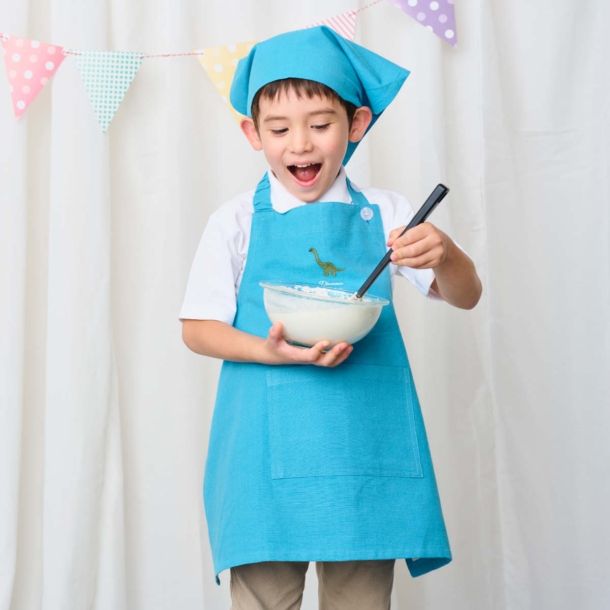 エプロン ディアー キッズエプロン 3点セット （ 子供用エプロン