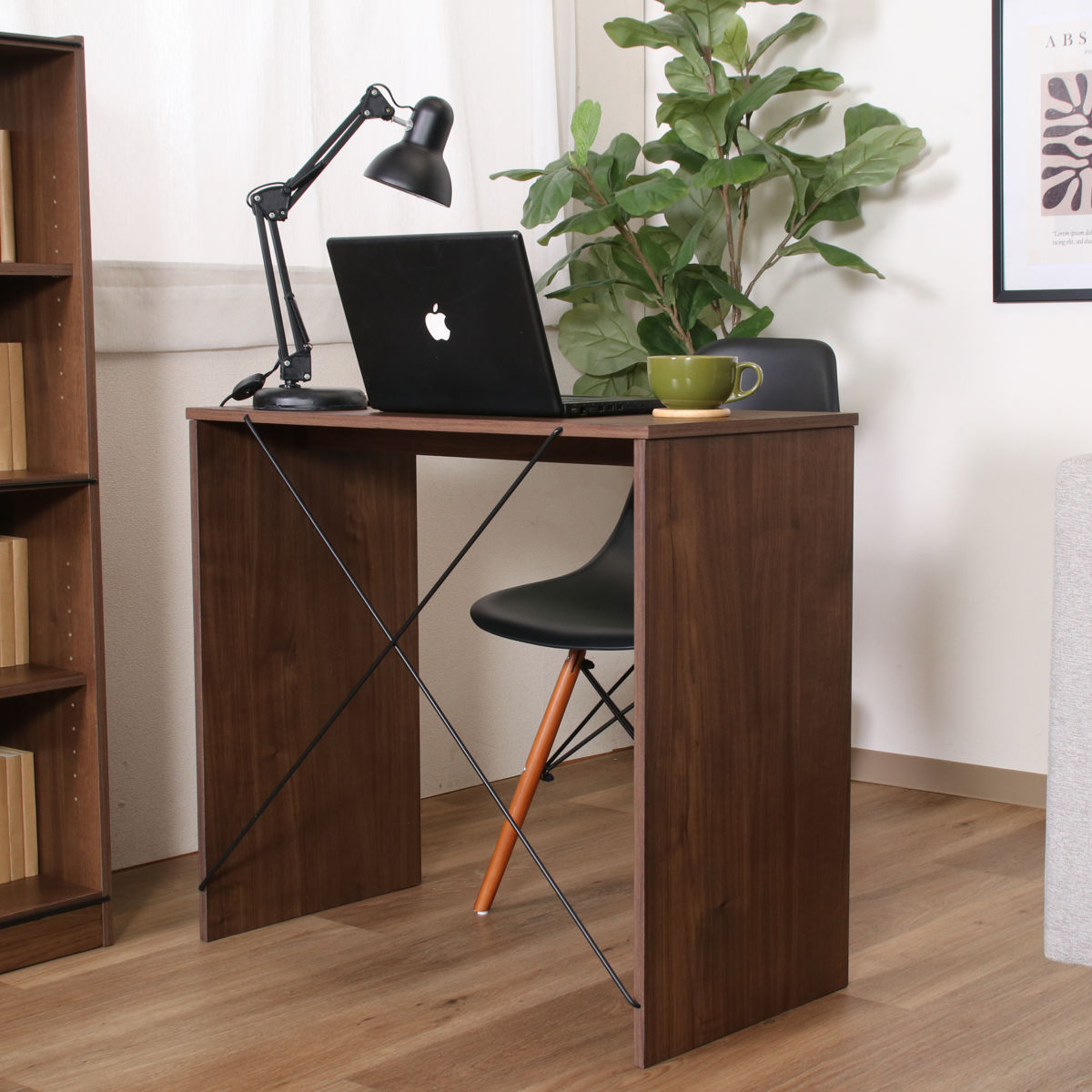 不二貿易（Fuji Boeki） EZBO ワークデスク 幅80cm ワイヤーデスク