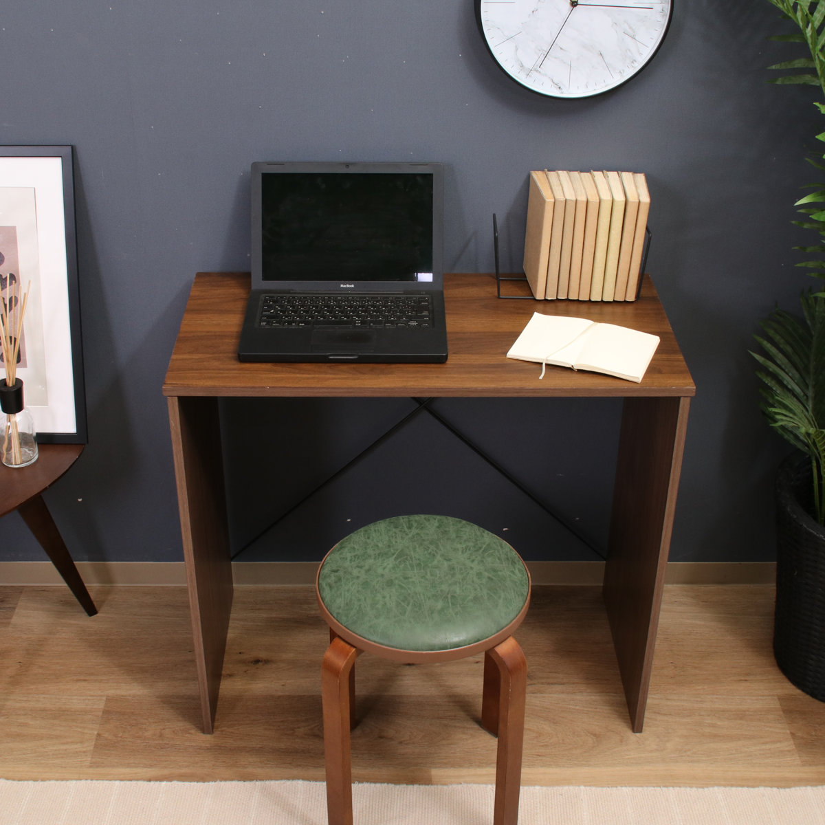 不二貿易（Fuji Boeki） EZBO ワークデスク 幅80cm ワイヤーデスク