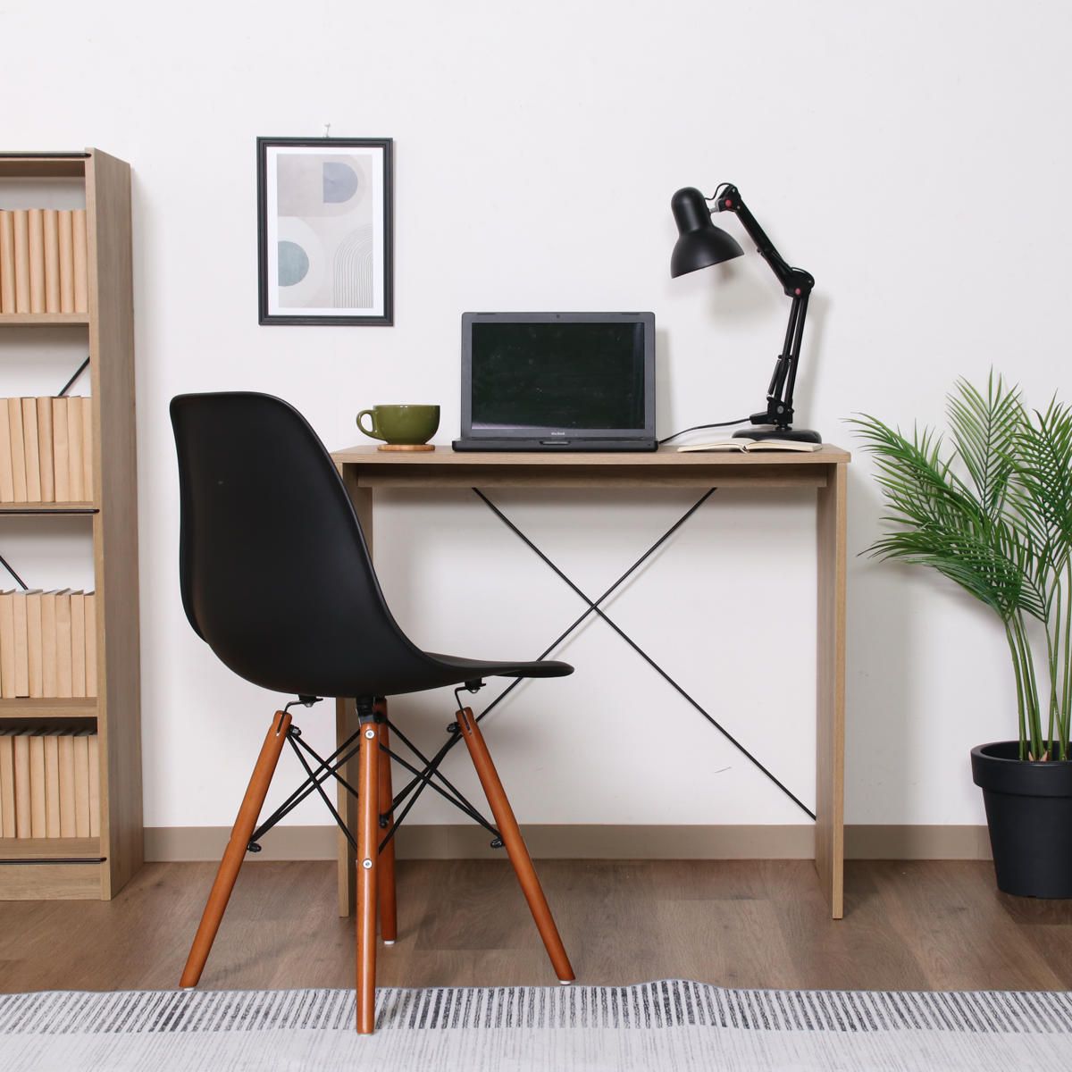 不二貿易（Fuji Boeki） EZBO ワークデスク 幅80cm ワイヤーデスク