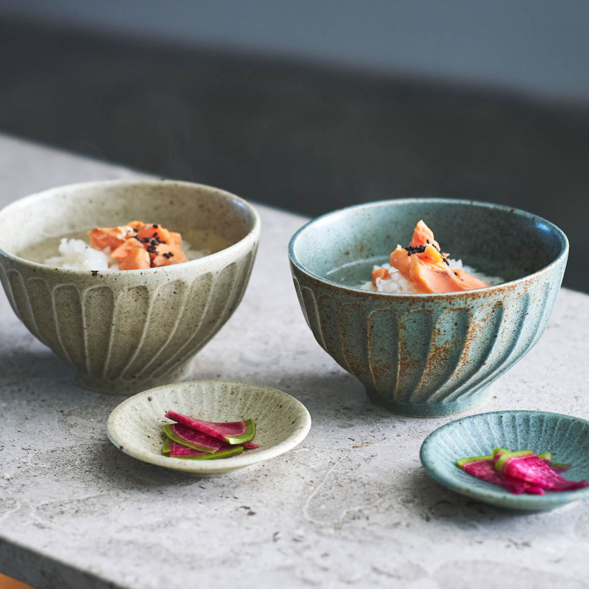 BMSG 茶碗　豆皿　各2個セット aito製作所 飯碗 豆皿 ペアセット グラッテ 磁器 美濃焼 （ 食洗機対応