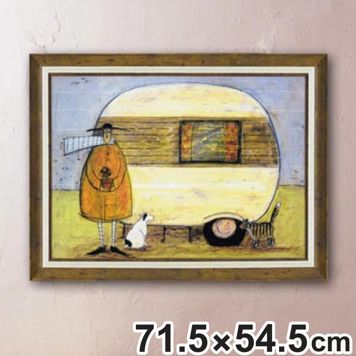 アートパネル サムトフト 『ホーム フロム ホーム』 71.5×54.5cm （ 絵画 絵 アート インテリア 額 額入り 壁掛け 犬 動物 ）