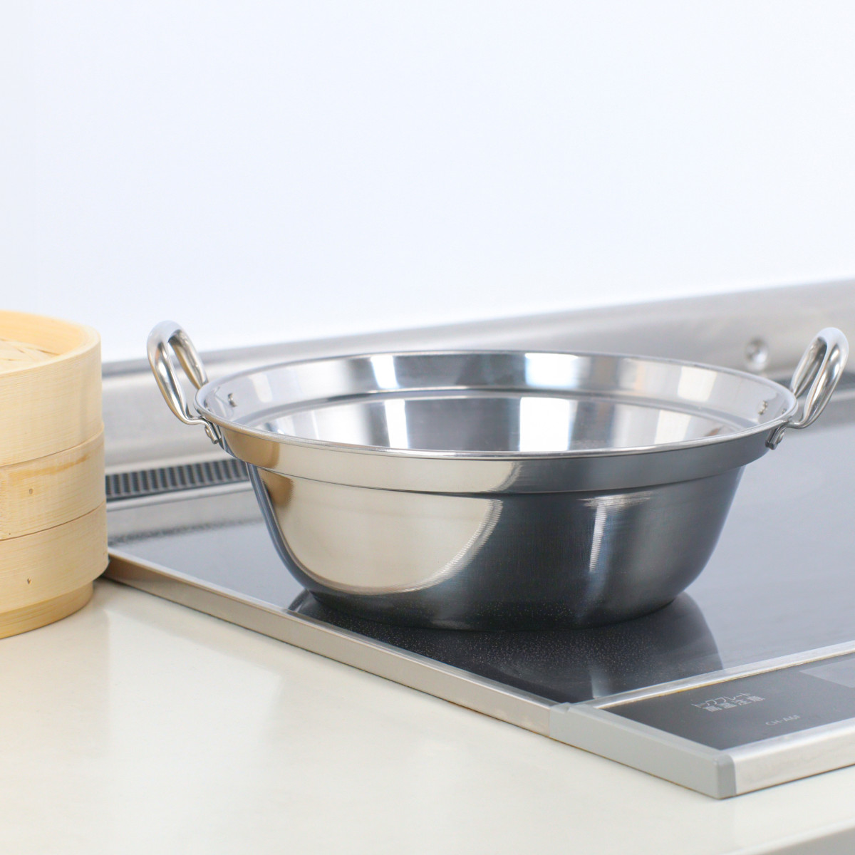 カンダ せいろ用鍋 24cm用 IH対応 ステンレス製 日本製 卓上鍋 （ ガス