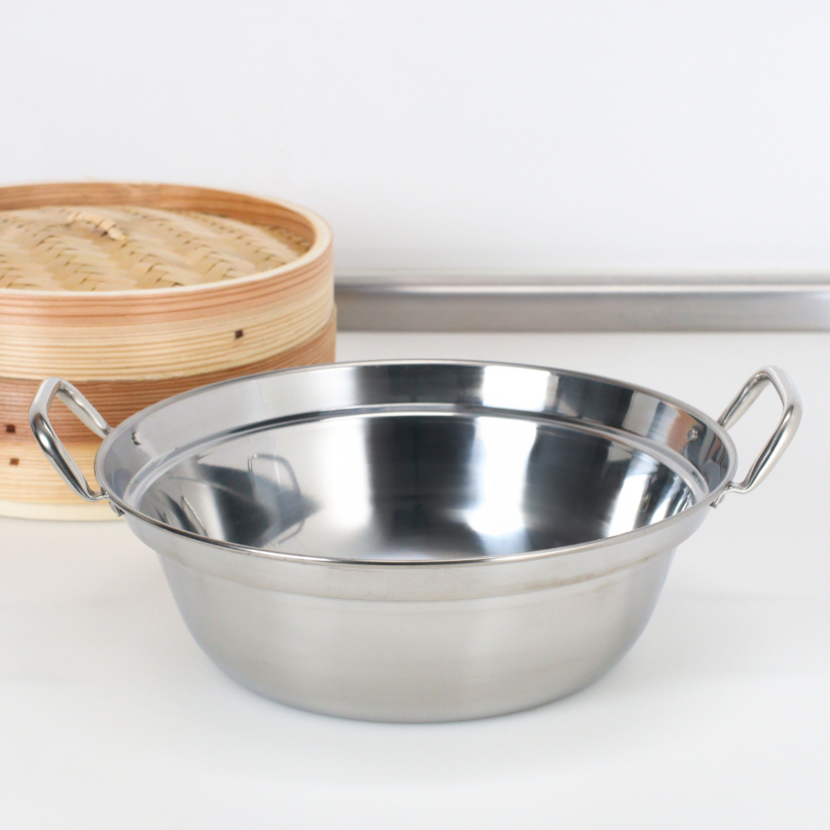 カンダ せいろ用鍋 24cm用 IH対応 ステンレス製 日本製 卓上鍋 （ ガス