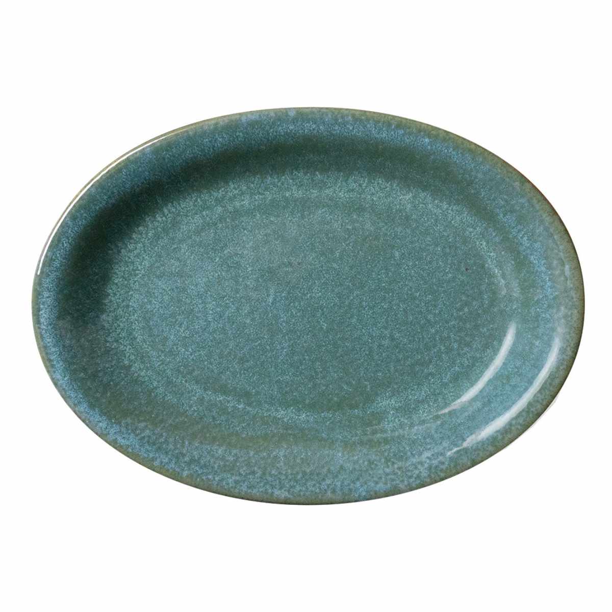 プレート 19.5cm 餃子皿 窯変 中華 磁器 （ 食洗機対応 電子レンジ対応