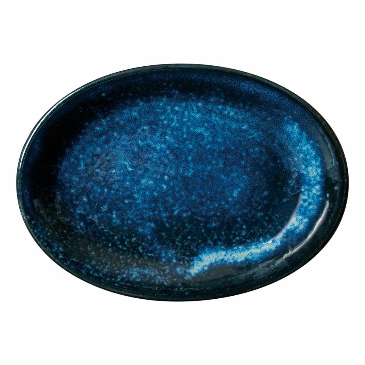 プレート 19.5cm 餃子皿 窯変 中華 磁器 （ 食洗機対応 電子