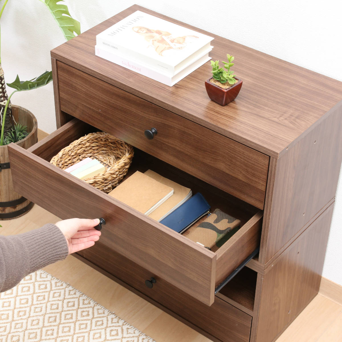 インナーボックス EZBO コネクトボックス 引き出し 2段 （ 幅60×奥行32