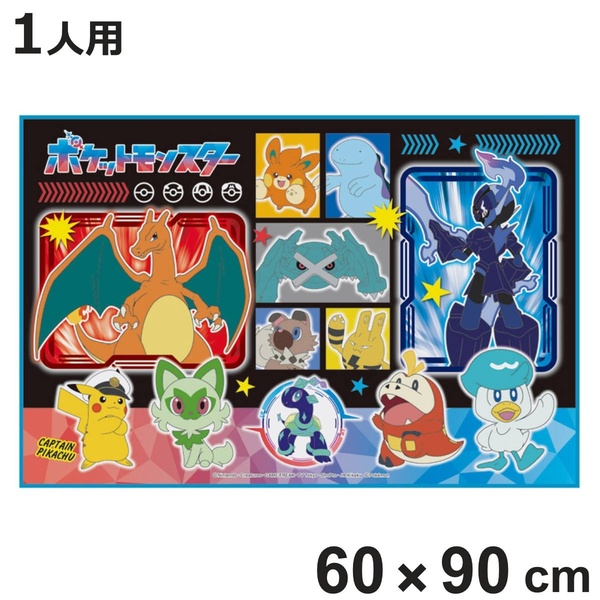 レジャーシート 60×90cm Sサイズ ポケモン24 （ ポケモン レジャーマット ピクニックシート 幼稚園 保育園 遠足 子供用 一人用 ）