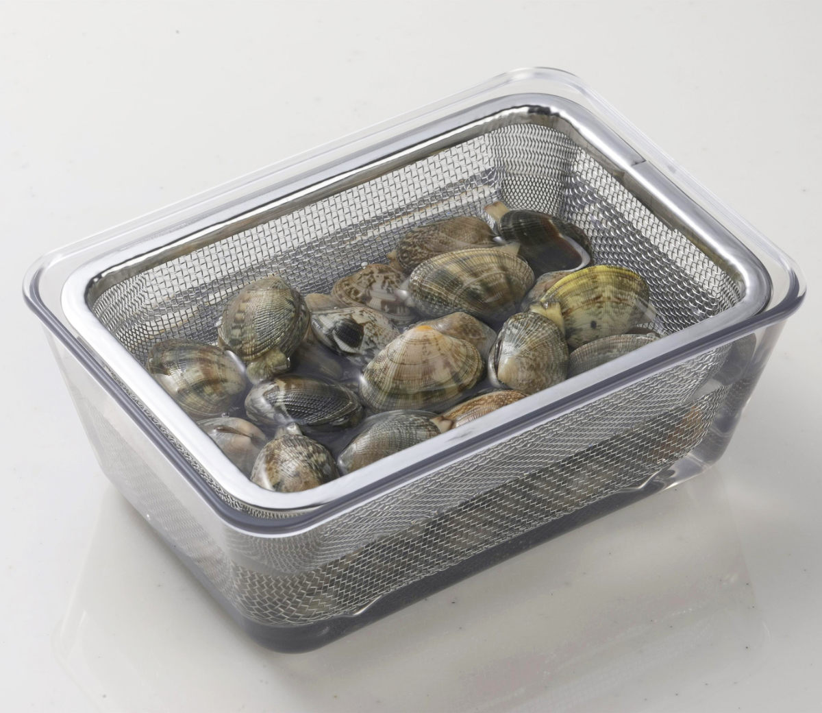 下村企販 耐熱クリアバット＆ザル 9点セット 蓋付き 日本製 （ 食洗機