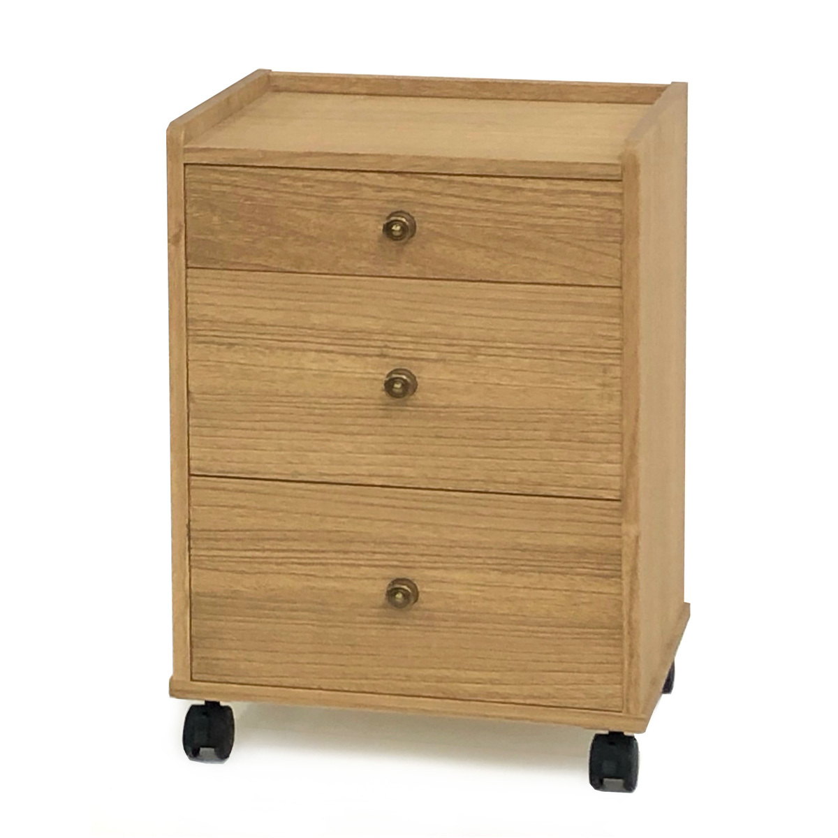 マールゼン　木製 （桐）3段チェスト キャスター付き マーゼルン 総桐チェスト 幅40cm 浅深3段 キャスター付 A4収納 日本製