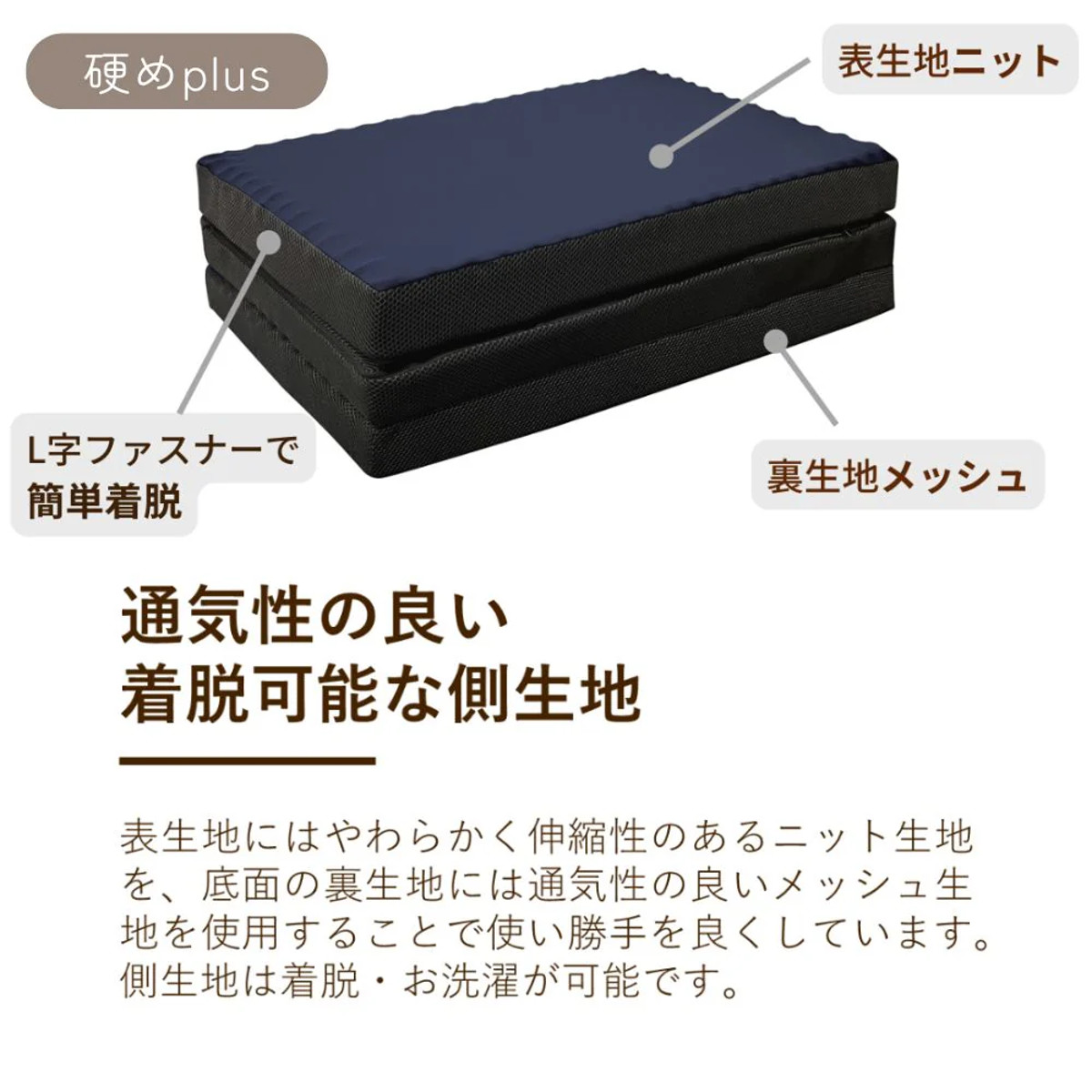 ロマンス小杉 ウレタンマットレス シングル 三つ折り 体圧分散 圧縮