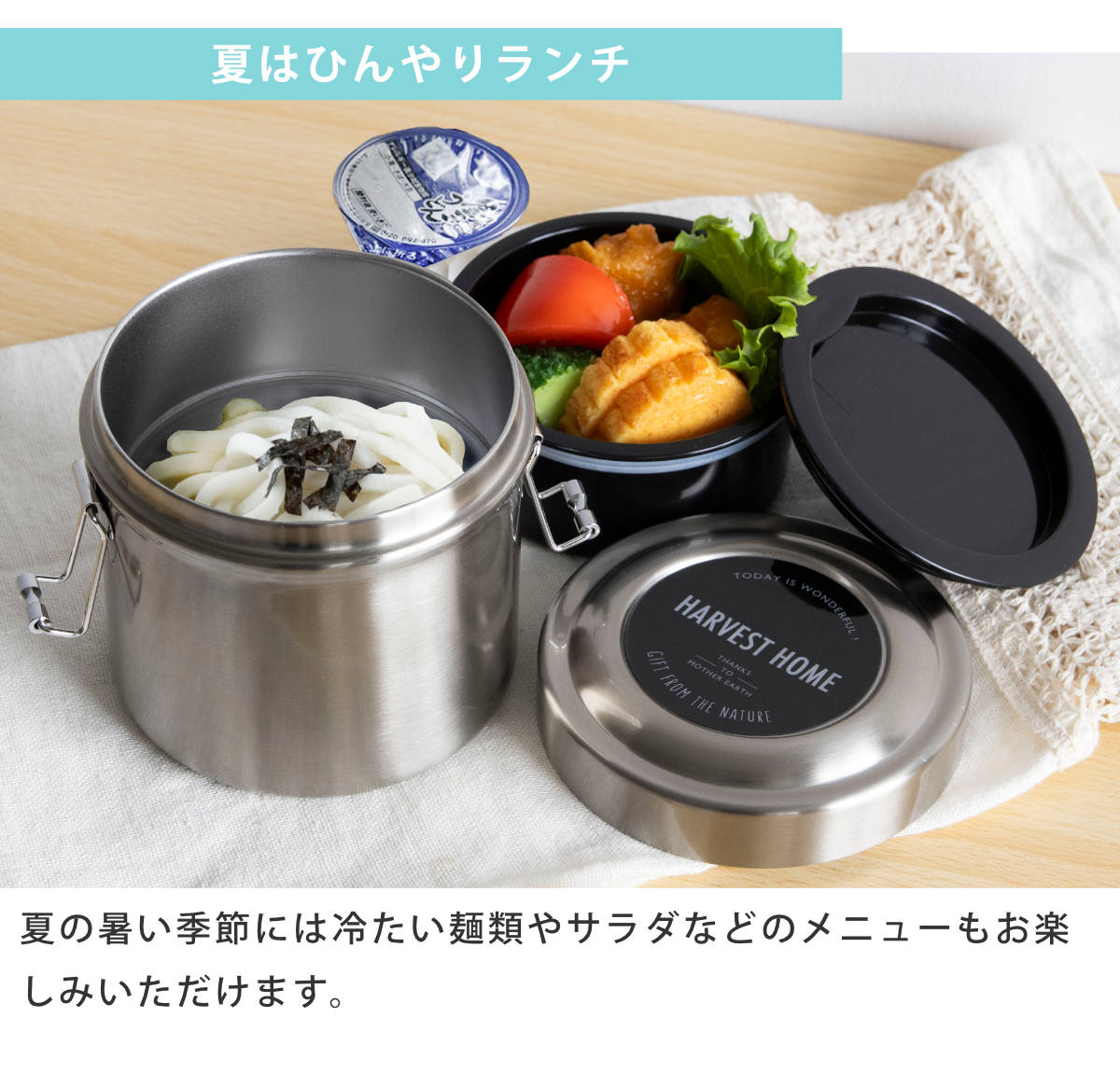 ステンレススチール 弁当箱 2個セット スケーター 抗菌真空ステンレスランチボックス 840ml 2段ベーシック