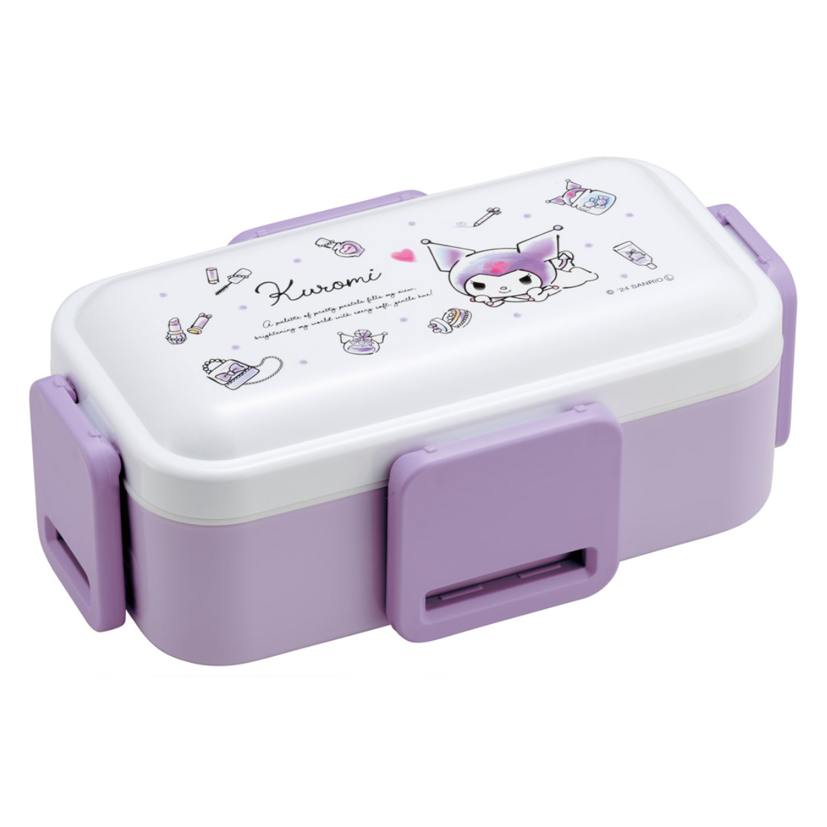 スケーター 弁当箱 2段 600ml 2段ふわっと弁当 クロミ 水彩コスメ
