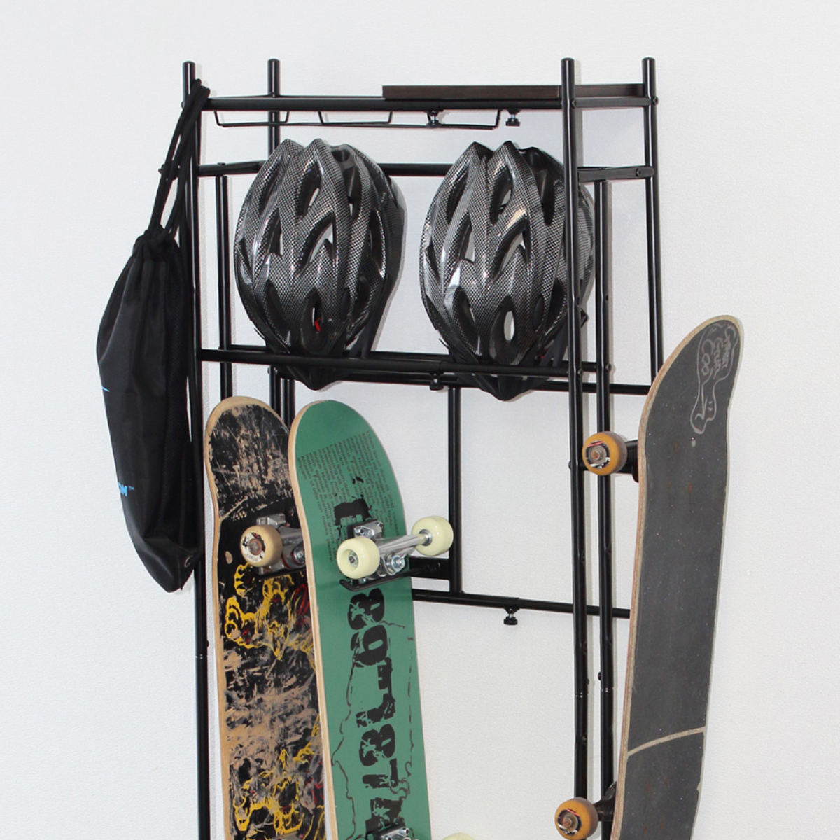 スポーツ用品 収納 伸縮可能 ラック 幅40-60cm （ 棚 伸縮 玄関収納 ヘルメット収納 部活道具 ）