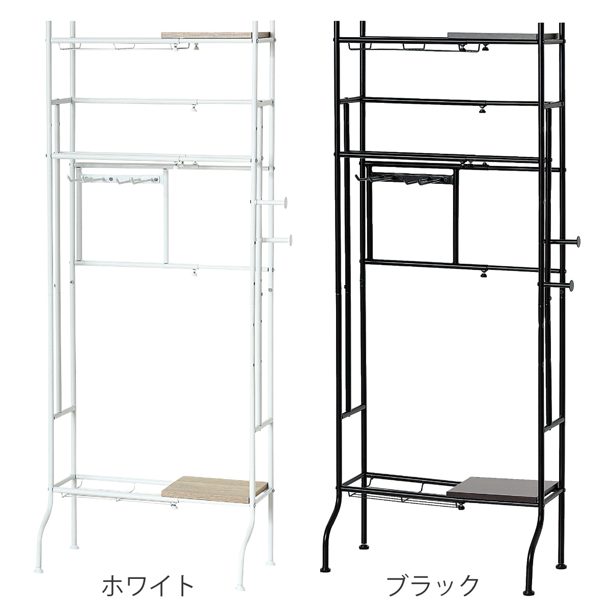 スポーツ用品 収納 伸縮可能 ラック 幅40-60cm （ 棚 伸縮 玄関収納 ヘルメット収納 部活道具 ）
