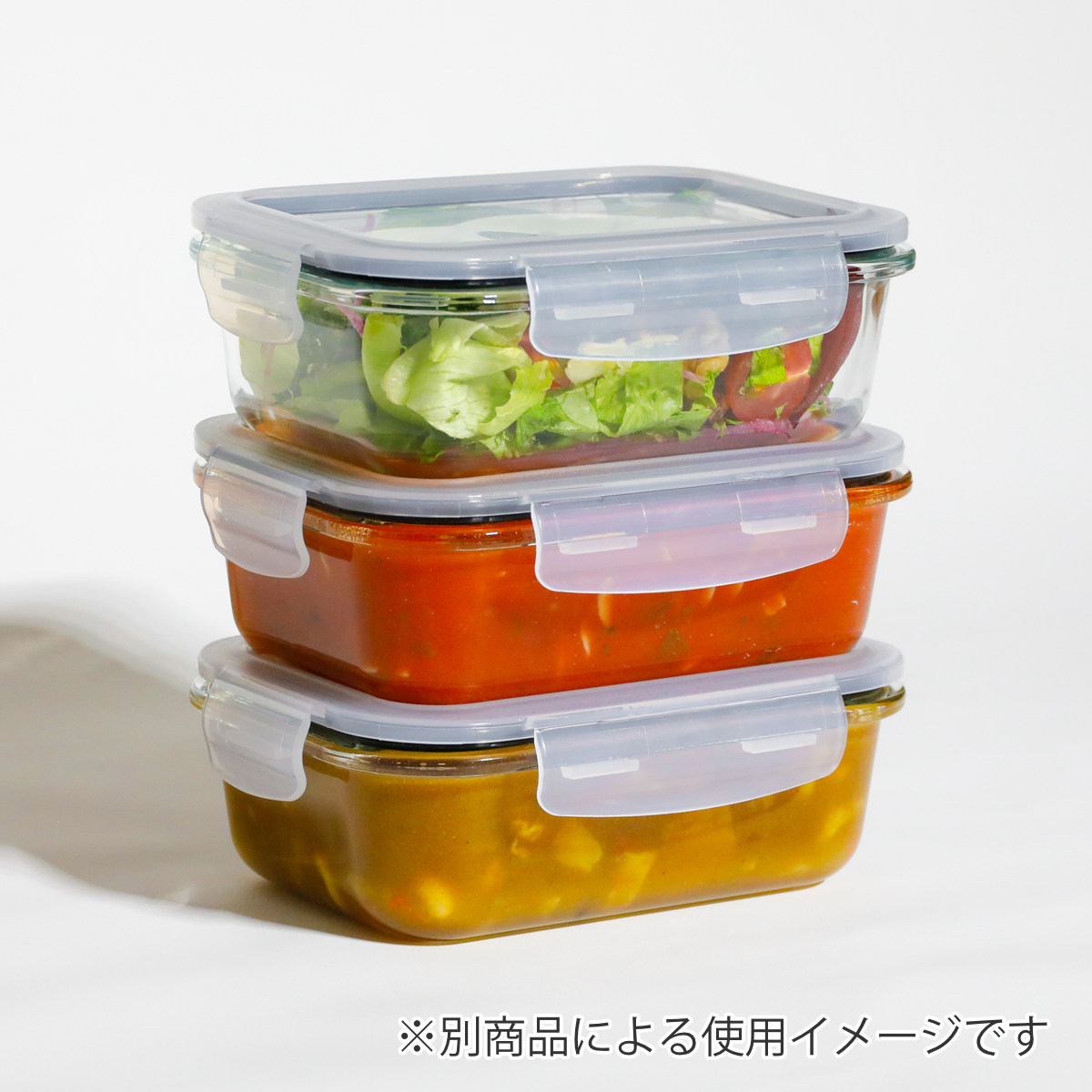 CB JAPAN（シービージャパン） 保存容器 520ml 耐熱ガラス保存容器 3個