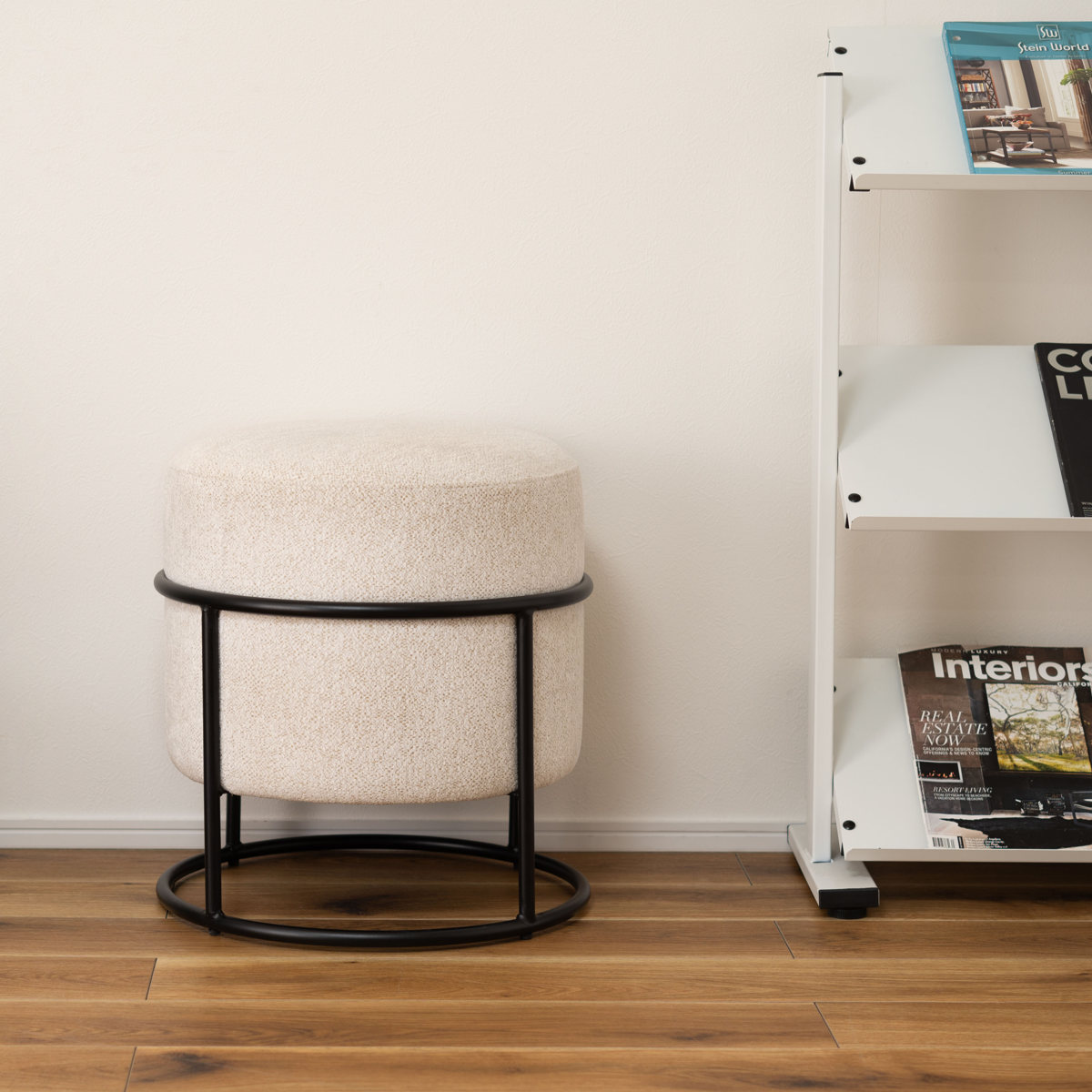 東谷 スツール 円型 直径45cm 高さ49cm （ 丸 ファブリック クッション