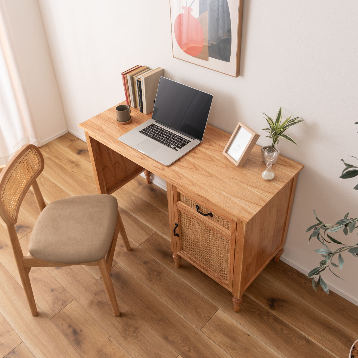 お値下!ラタン　ヴィンテージ ウィッカー デスク パステル 机 お値下!ラタン ヴィンテージ ウィッカー デスク パステル 机 お値下