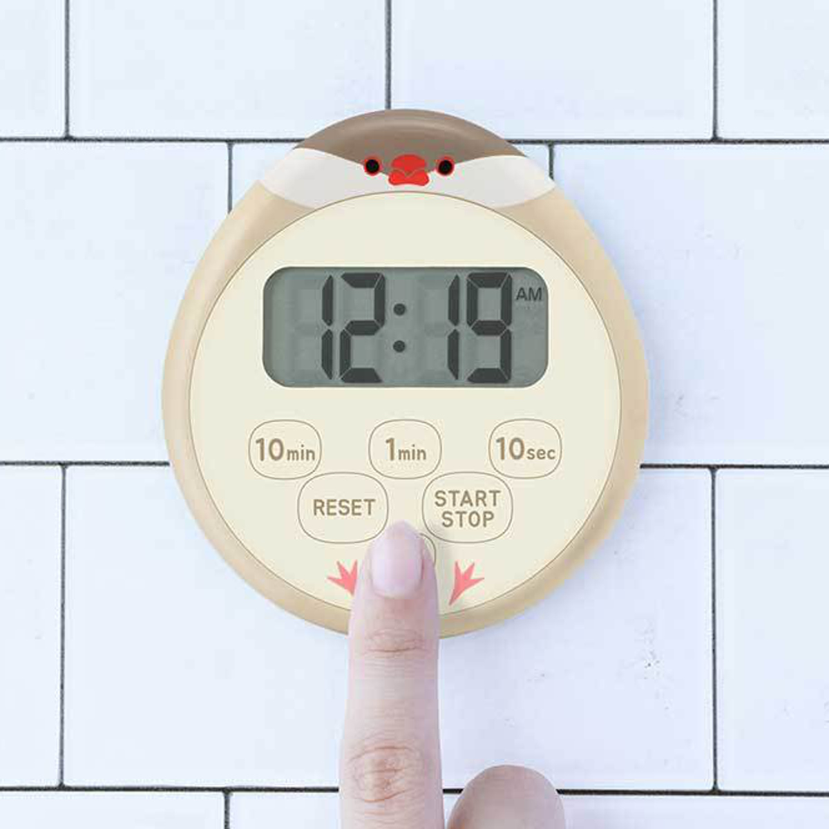 ドリテック キッチンタイマー 文鳥 防水 マグネット付き （ dretec