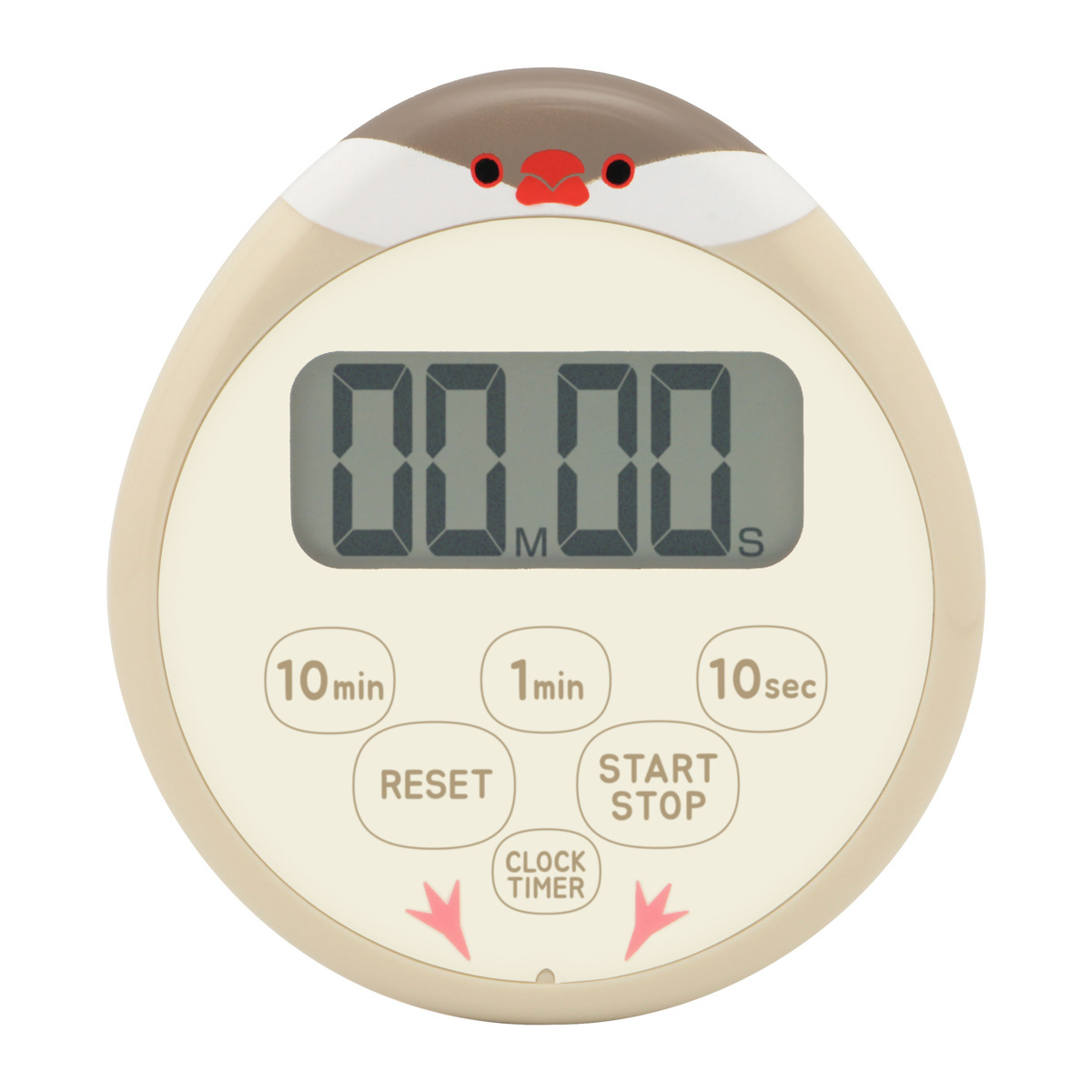 ドリテック キッチンタイマー 文鳥 防水 マグネット付き （ dretec
