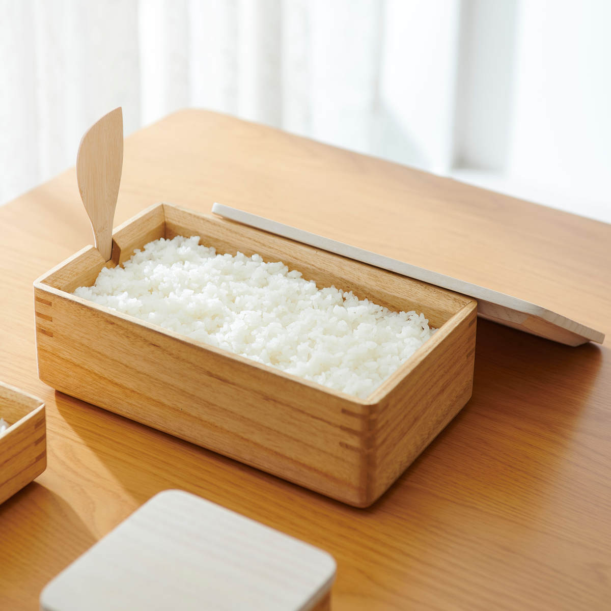 おひつ　桐 OSMAC おひつ KIRISAI 桐のレンジでお櫃 （ 桐 しゃもじ付き 日本製 調