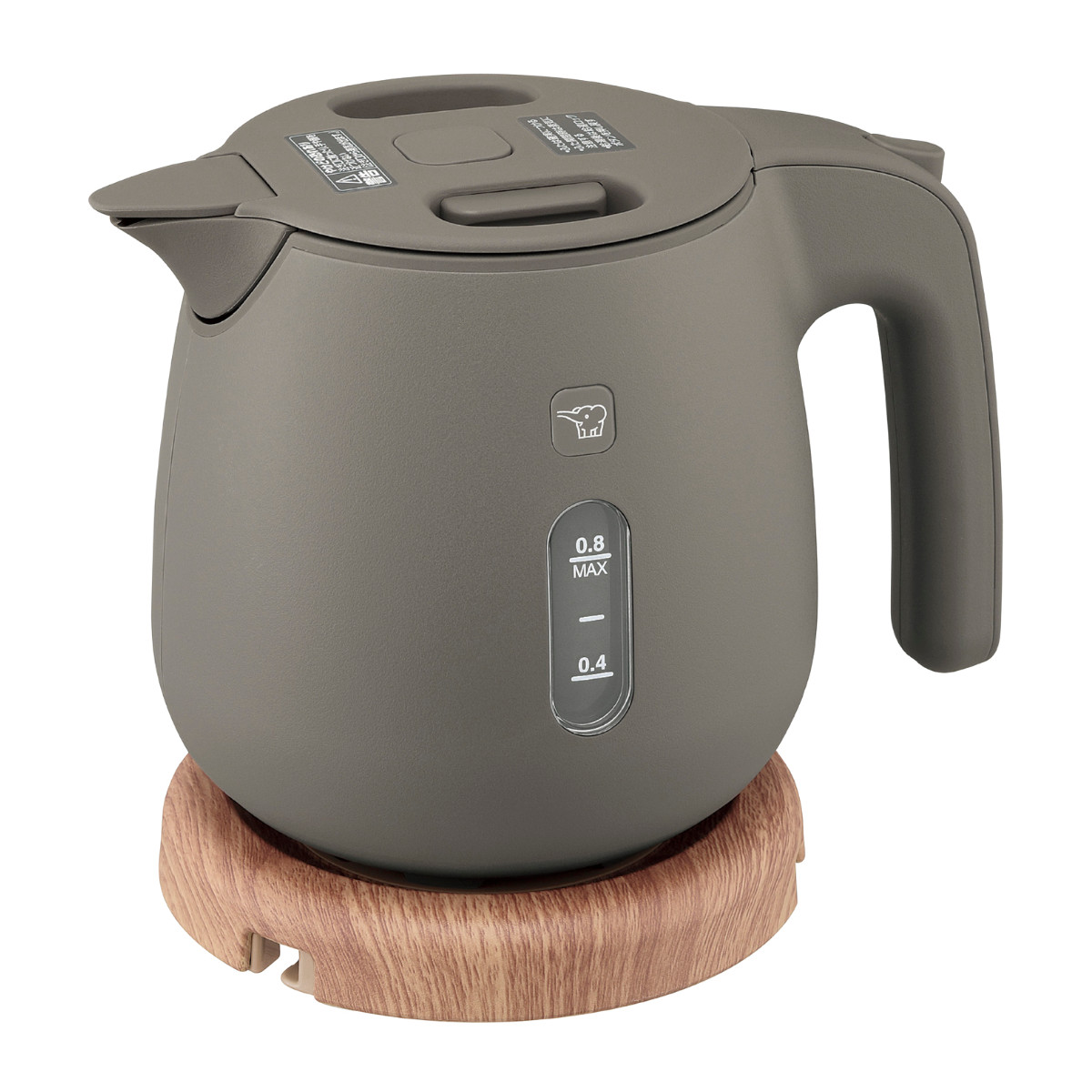 象印（ZOJIRUSHI） 電気ケトル 800ml 木目調電源プレート付き 安全設計