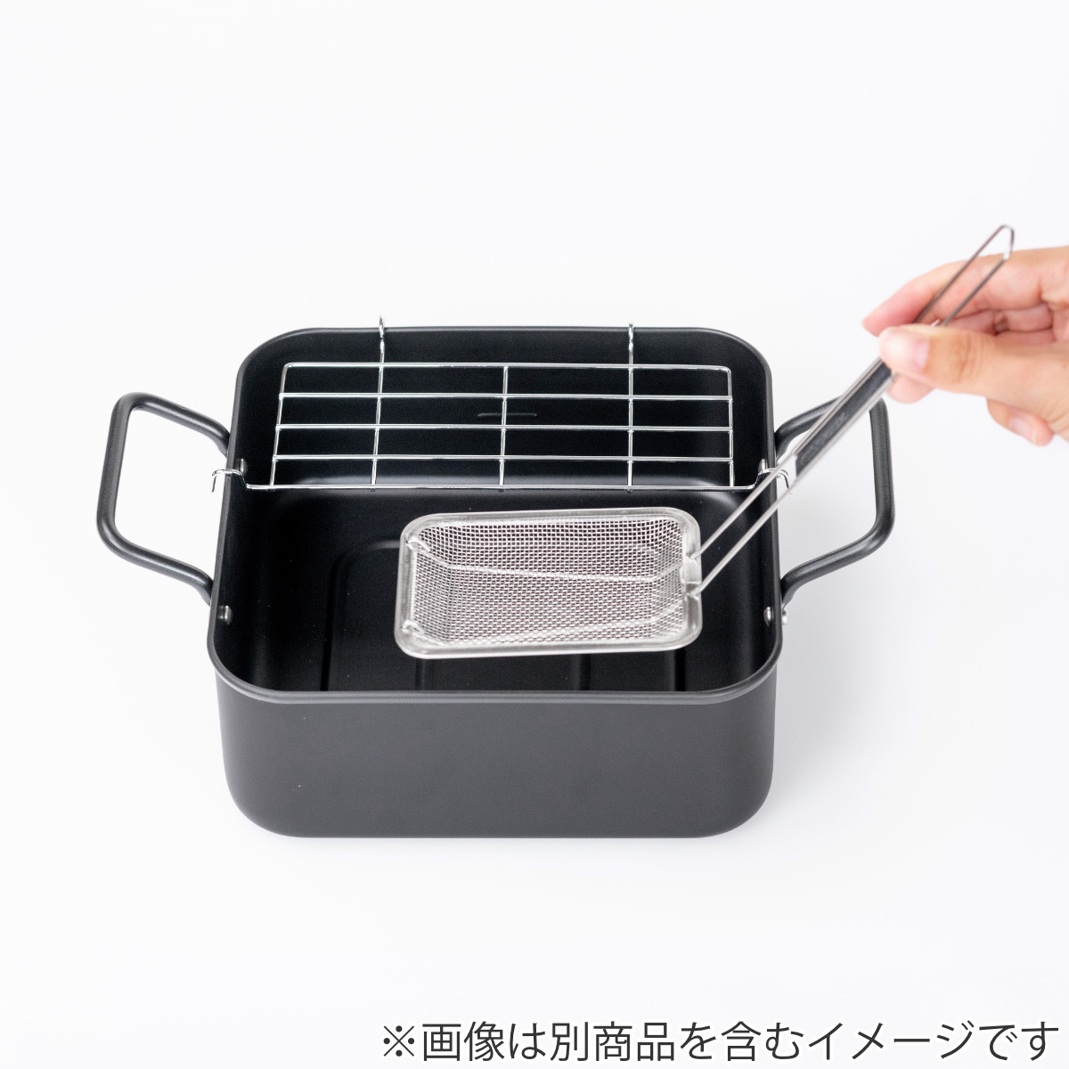 角型天ぷら鍋 20cm IH対応 サクッと専科...の詳細画像3