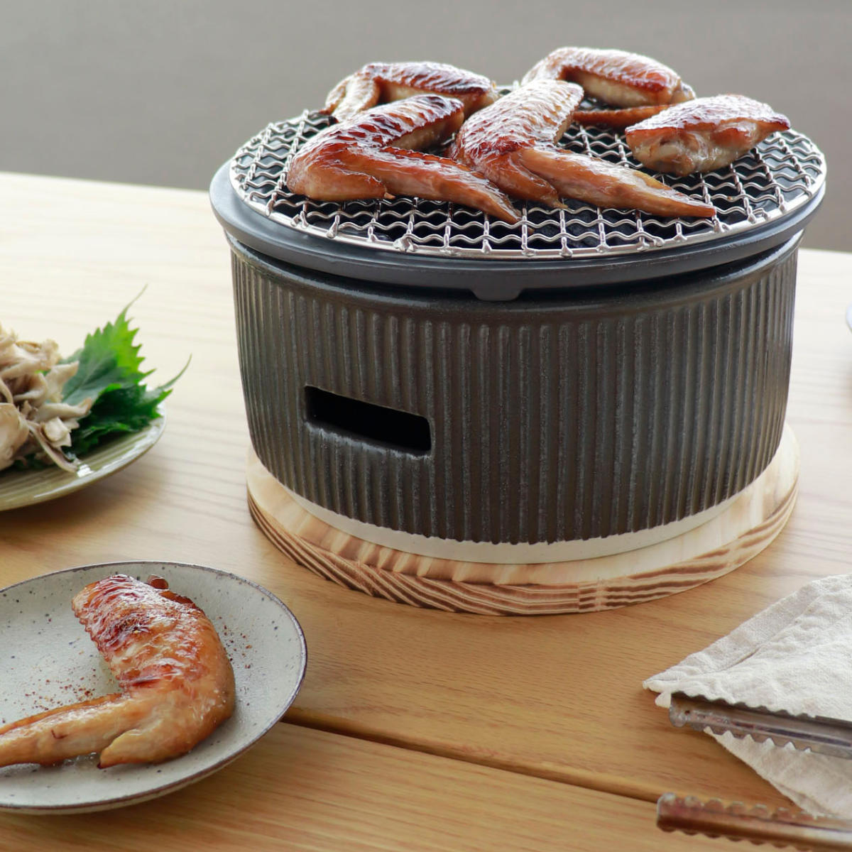 LOLO（ロロ） 炭焼きグリル 大 陶器 日本製 The Chef 卓上コンロ 七輪