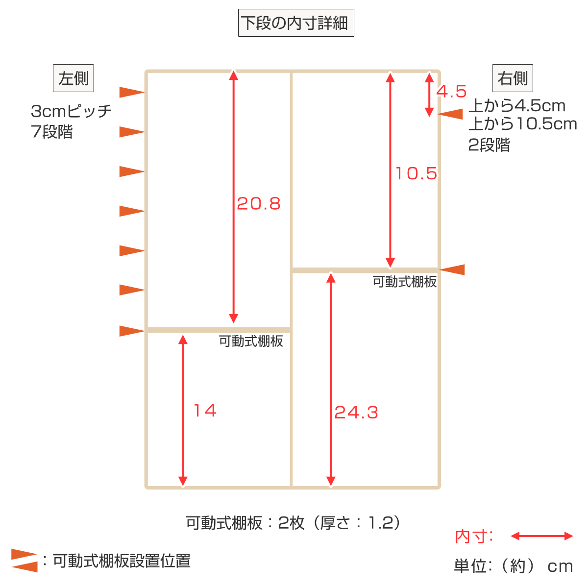 ドレッサー コスメワゴン 隠しキャスター付 ミ...の詳細画像5