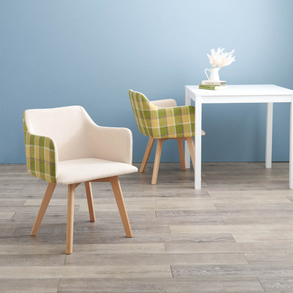 HAGiHARA（萩原） ダイニングチェア 同色2脚セット 座面高42cm