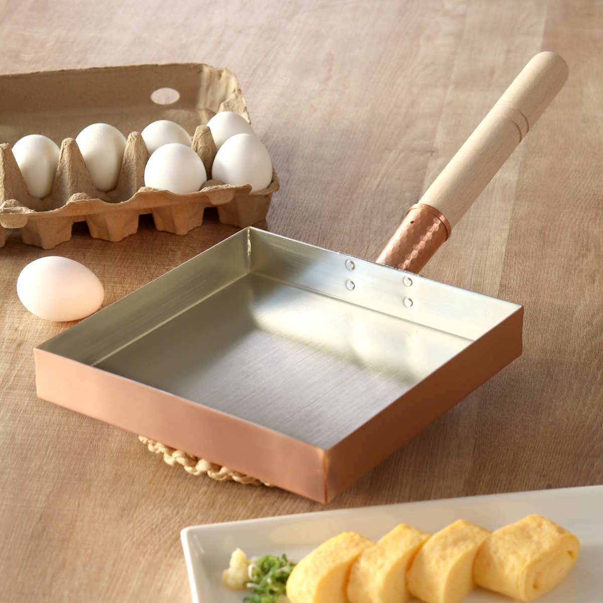 工房アイザワ 純銅 玉子焼き 関東型 21cm （ aizawa 日本製 ガス火専用