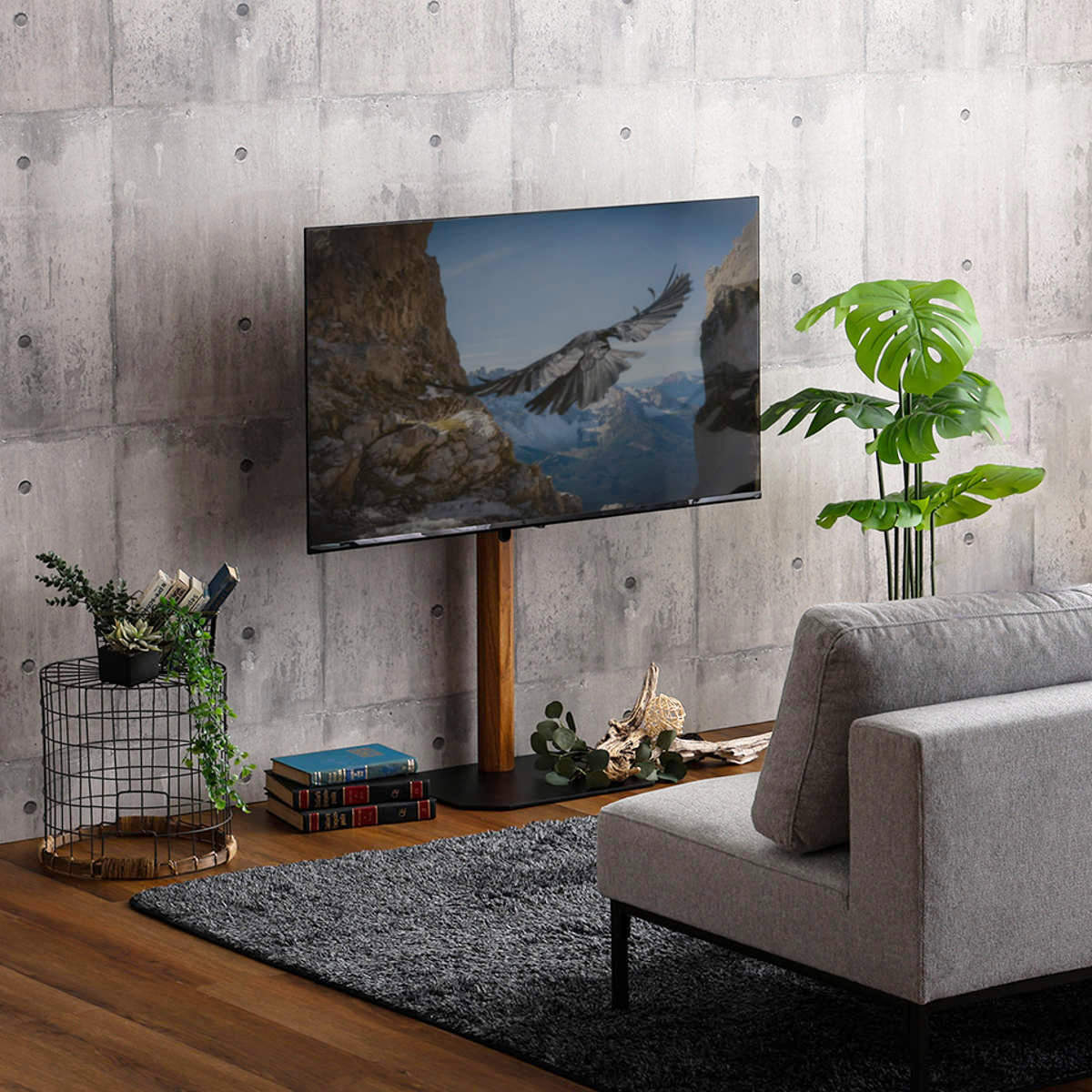 ホームテイスト（HOME taste） TVスタンド ロータイプ 八角支柱 32-65