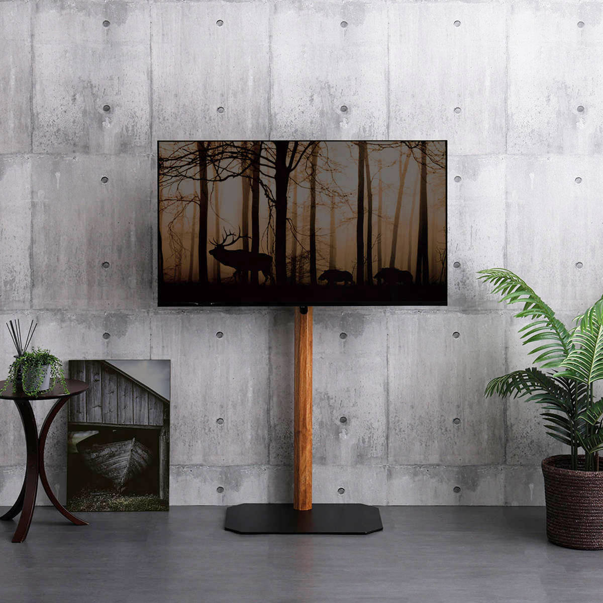 ホームテイスト（HOME taste） TVスタンド ハイタイプ 八角支柱 32-65