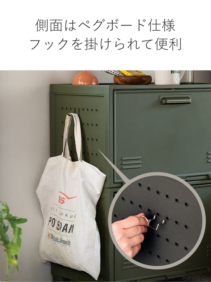 天馬 収納ケース フィッツ ペグキャビネット ワイド （ 幅59.5×奥行