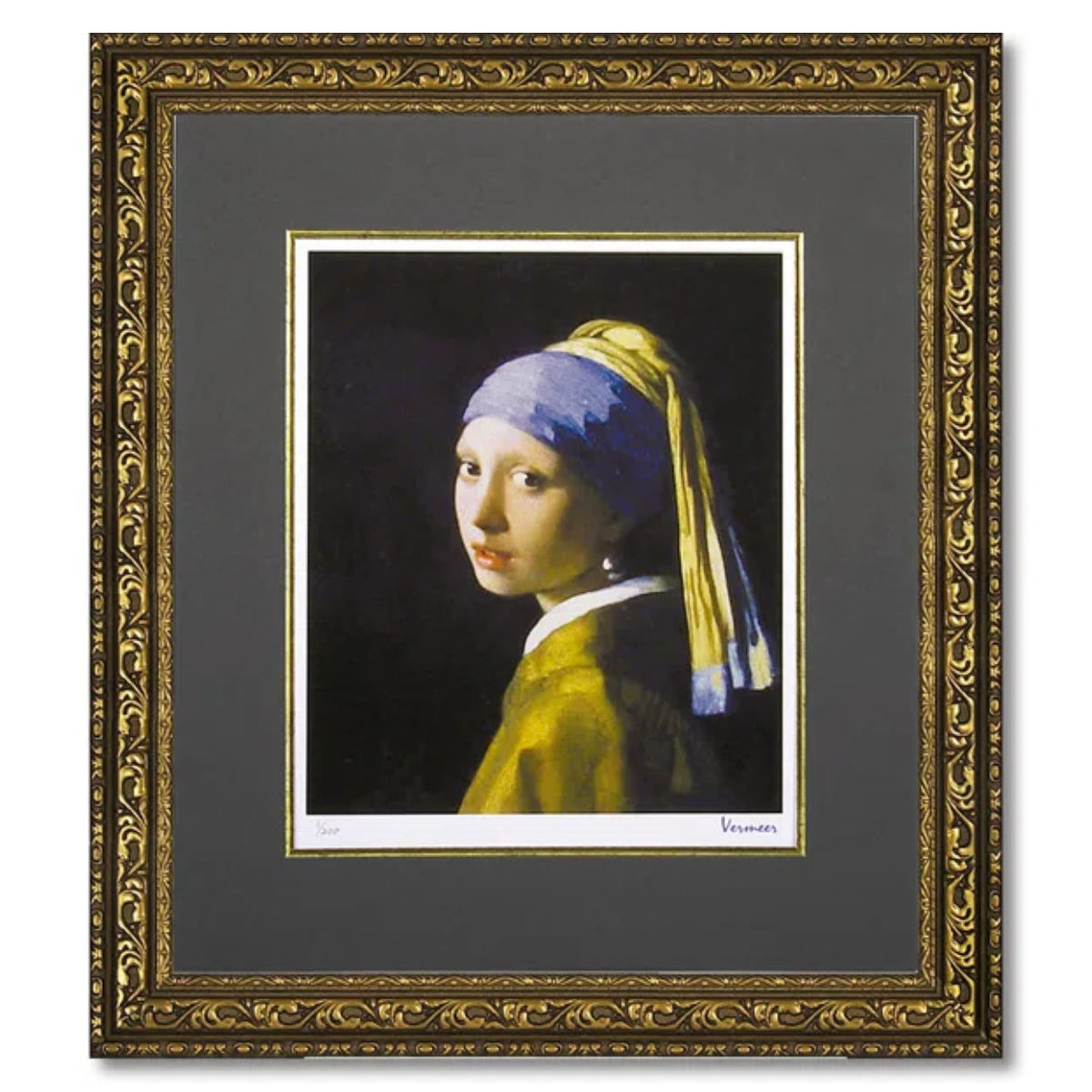 アートパネル ミュージアム シリーズ シグレー版画 フェルメール 47×54cm （ 絵画 絵 アート インテリア 額入り 壁掛け おしゃれ 青いターバンの女 ）の画像