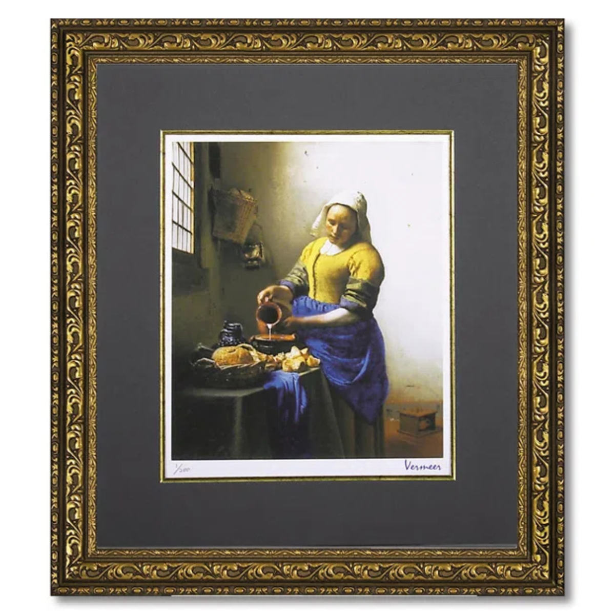 アートパネル ミュージアム シリーズ シグレー版画 フェルメール 47×54cm （ 絵画 絵 アート インテリア 額入り 壁掛け おしゃれ 青いターバンの女 ）の画像