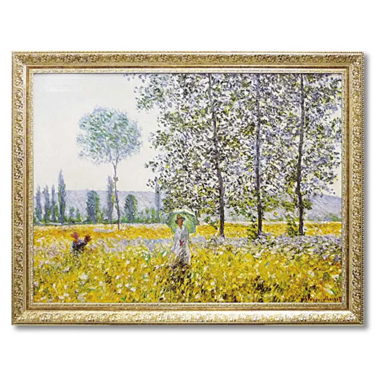 アートパネル ミュージアム シリーズ モネ 91×71cm （ 絵画 絵 アート インテリア 額入り 壁掛け おしゃれ ゲル加工 セーヌ川のほとり ）の画像