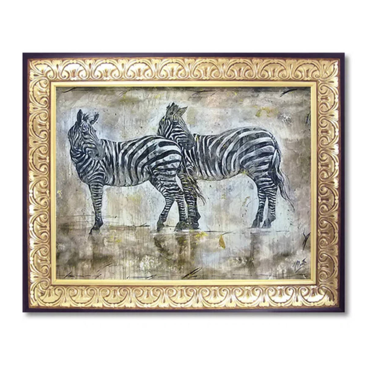 金運　開運　絵画　ゴットフライドマルタ　シマウマ　アート　馬　インテリア　雑貨 アートパネル ゴットフライド マルタ 100×80cm （ 絵画 絵 アート