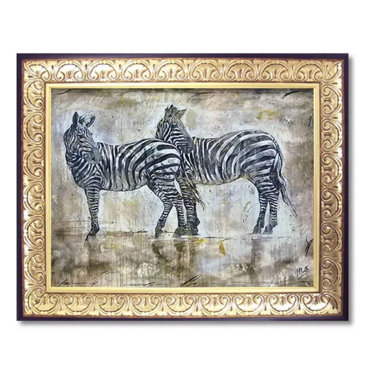 金運　開運　絵画　ゴットフライドマルタ　シマウマ　アート　馬　インテリア　雑貨 アートパネル ゴットフライド マルタ 100×80cm （ 絵画 絵 アート